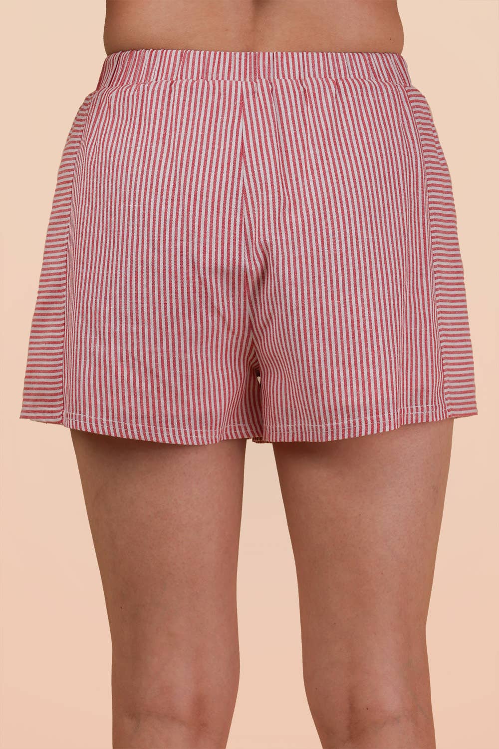 Striped & Checker Boxer Shorts: Red Stripe