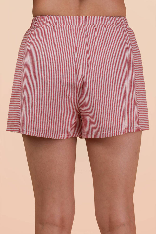 Striped & Checker Boxer Shorts: Red Stripe