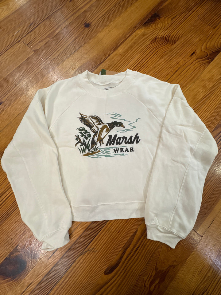 Women's Heritage Duck Crew - Vintage White