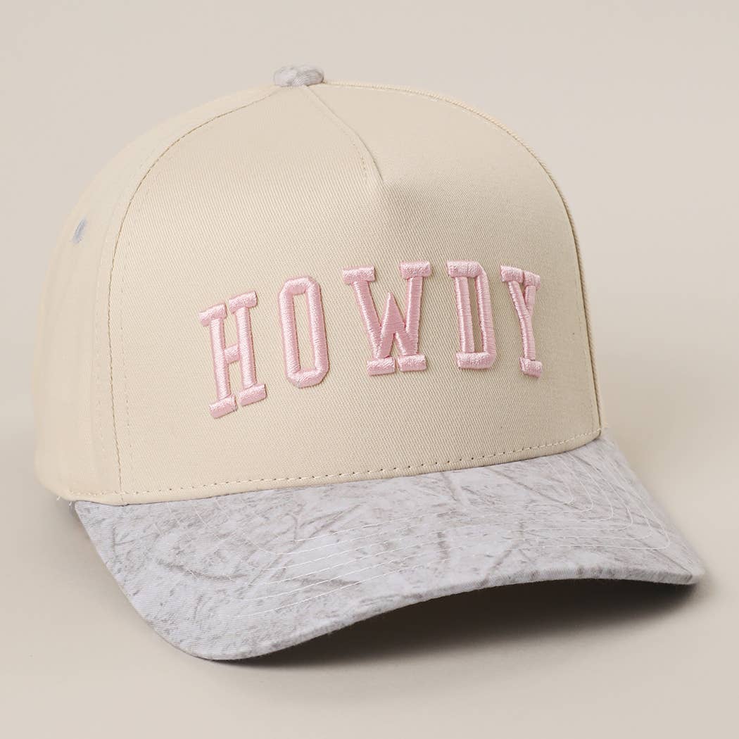 Howdy Trucker Hat - Pink & Camo