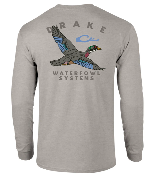 Drake Retro Wood duck LS Tee - Wind Chime