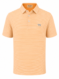 Dallas Wayne Pointer Polo - Micro Orange/  White Stripe