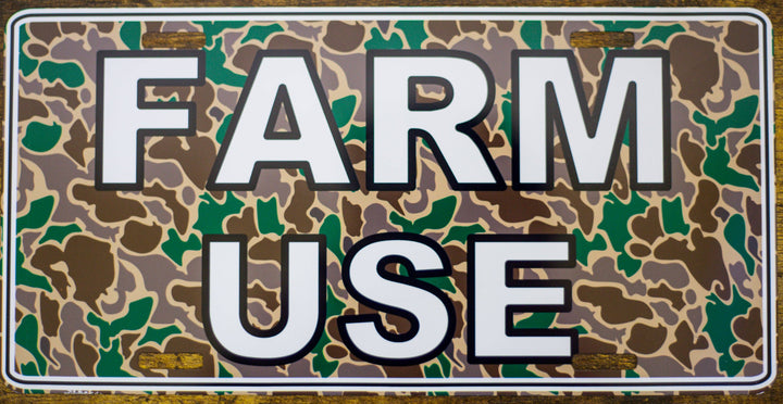 Farm use - car tag