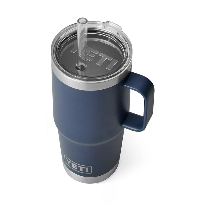 25 Oz Mug w/ Straw Lid - Navy