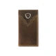 Men's Ariat Rowdy Brown Genuine Leather Rodeo Style Wallet