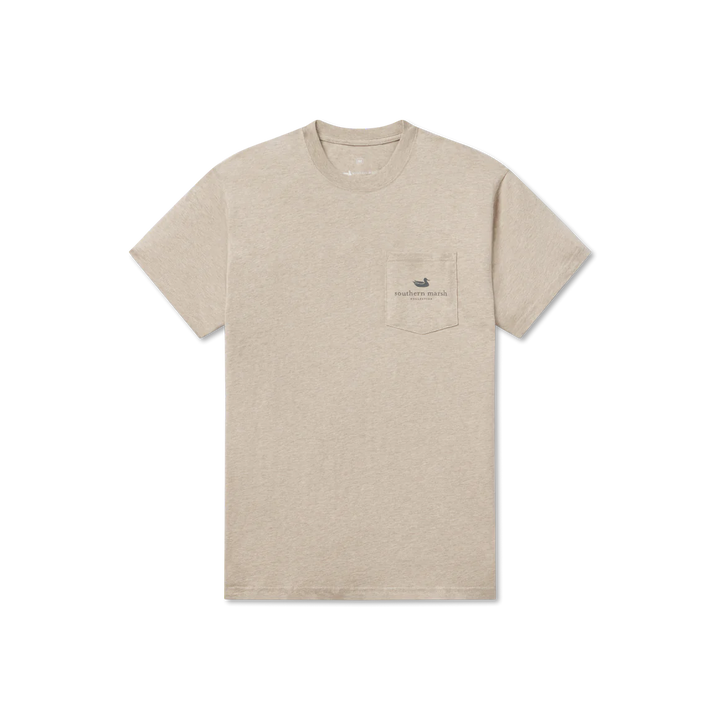 Mosaic Crab Tee- Washed Burnt Taupe