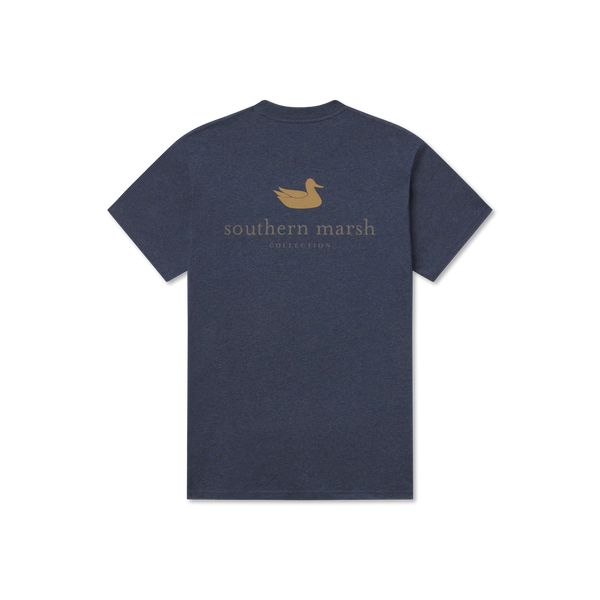 Authentic Tee - Heathered - Washed Lunar Navy