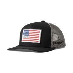 Ariat Mens American Flag Patch - Black