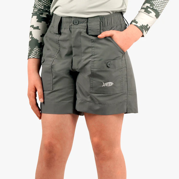 Youth Original Stretch Fishing Short - Charcoal