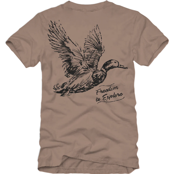 Banded Mallard Sketch Waterfowl Hunting T-Shirt - Earth