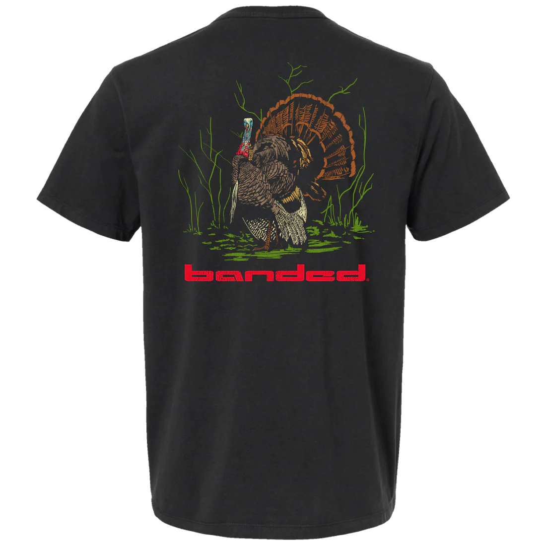 Banded Turkey Tom T-Shirt - Black