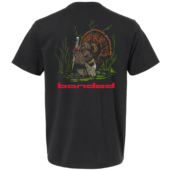 Banded Turkey Tom T-Shirt - Black