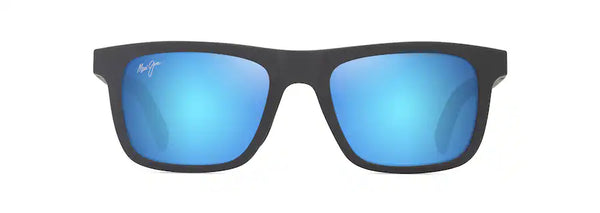 Moaka Matte Solid Grey w/ Blue Hawaii Lenses