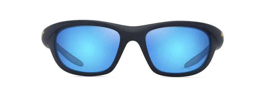 Haulani Matte Solid Dark Blue with Yellow w/ Blue Hawaii Lenses