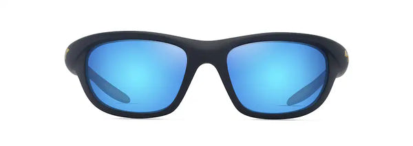 Haulani Matte Solid Dark Blue with Yellow w/ Blue Hawaii Lenses