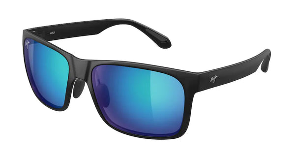 Red Sands XL Matte Black w/ Blue Hawaii Lenses
