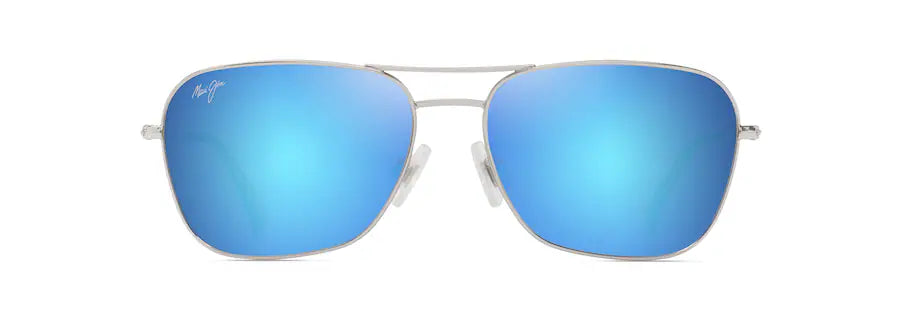 Na'auao Shiny Silver with Blue & Green w/. Blue Hawaii Lenses