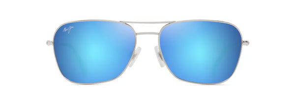 Na'auao Shiny Silver with Blue & Green w/. Blue Hawaii Lenses