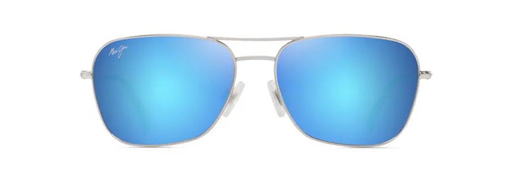 Na'auao Shiny Silver with Blue & Green w/. Blue Hawaii Lenses