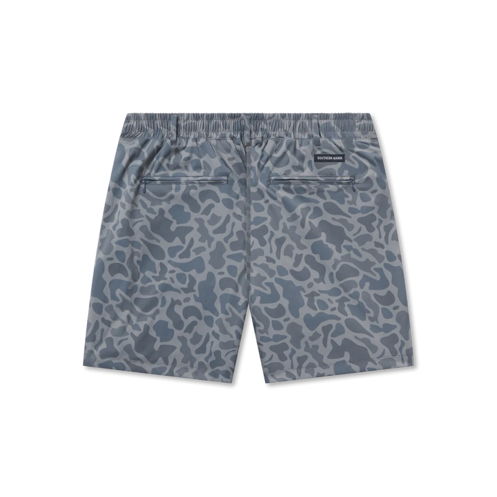 Billfish Lined Performance Short - Light Blue Camo