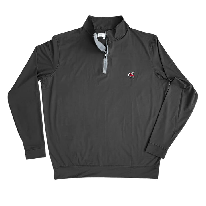 UGA Standing Dawg 1/4 Zip Performance Pullover - Black