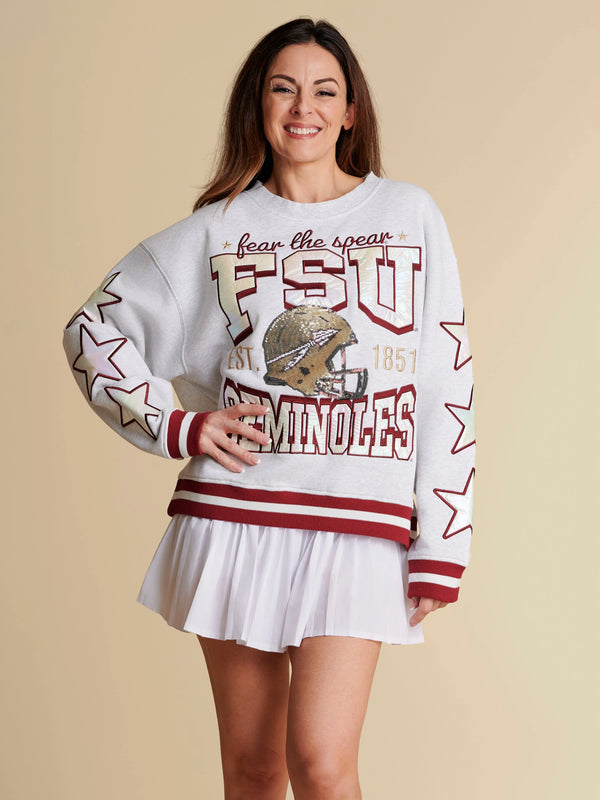 The Hometeam Heathered Crewneck - FSU