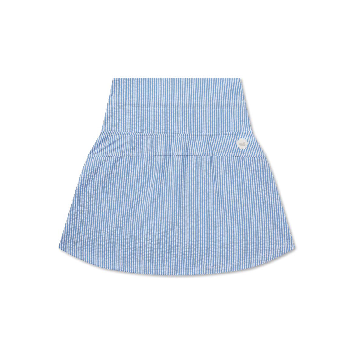 Marie Seersucker Active Skirt - French Blue & White