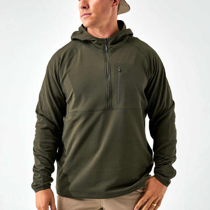 Blaze Tech Quarter Zip- Mallard Green