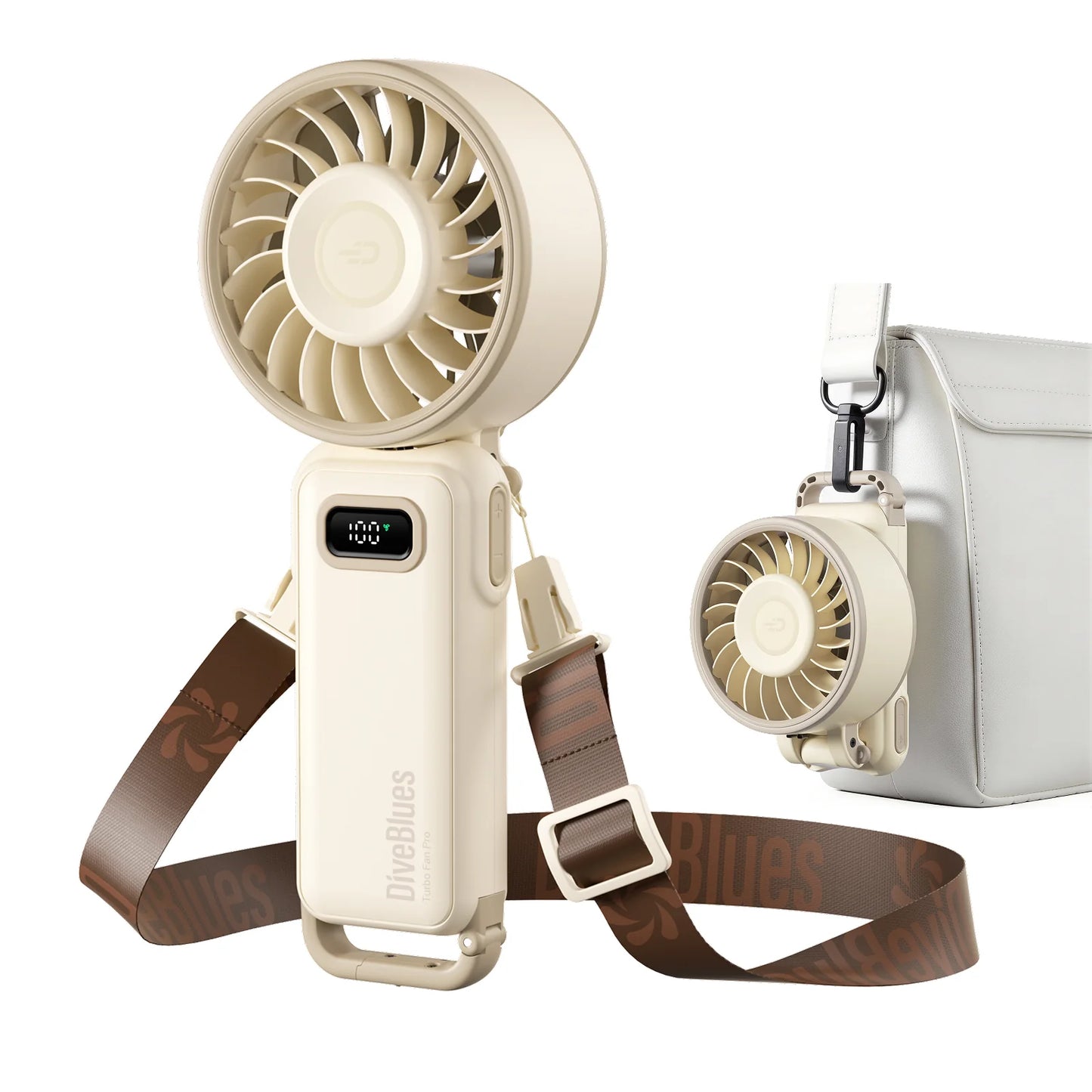 Diveblues 7.4m/s 4-in-1 Turbo Handheld Fan