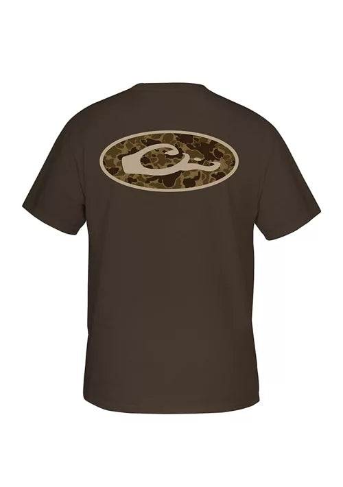 Old School Oval T-Shirt - Desert Palm