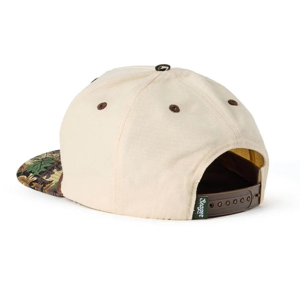 Branded Snapback Cream & Camo