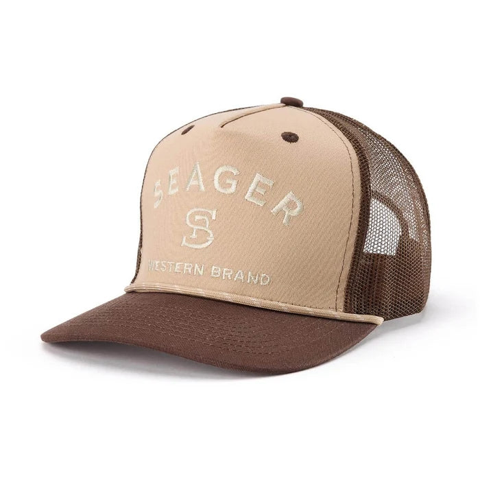 Branded Trucker Snapback- Khaki