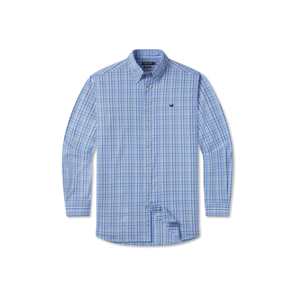 Blount Performance Dress Shirt - Royal/Mint