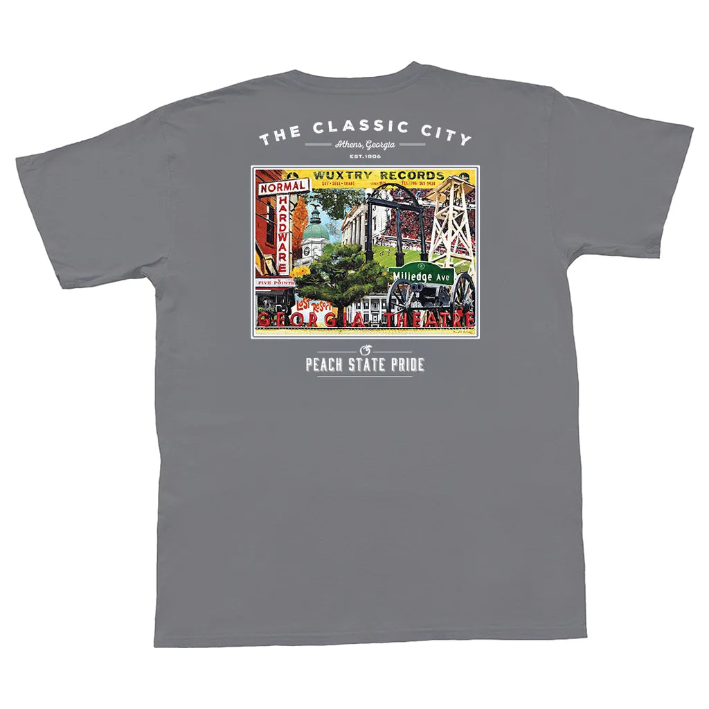 Classic City Establishments Short Sleeve Pocket Tee - Granite
