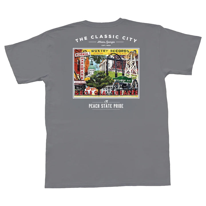 Classic City Establishments Short Sleeve Pocket Tee - Granite