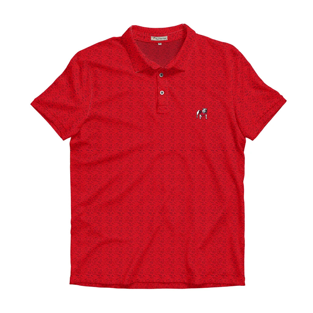 The Classic City Pattern Performance Polo - Standing Dawg