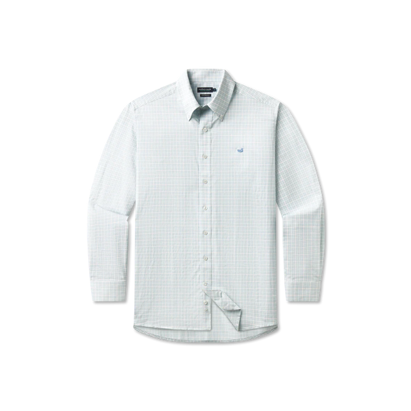 Dyer Performance Gingham Dress Shirt - Light Blue/Mint