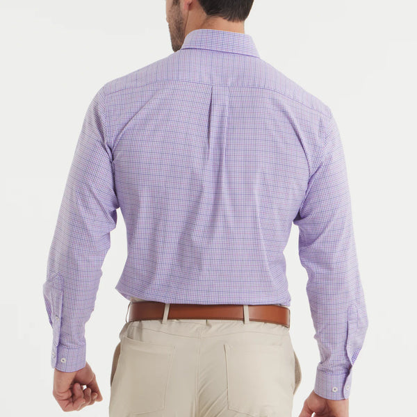Dyer Performance Plaid Dress Shirt - Purple & Wine