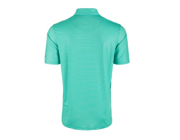 Performance Chalk Striped Polo - Ceramic Teal