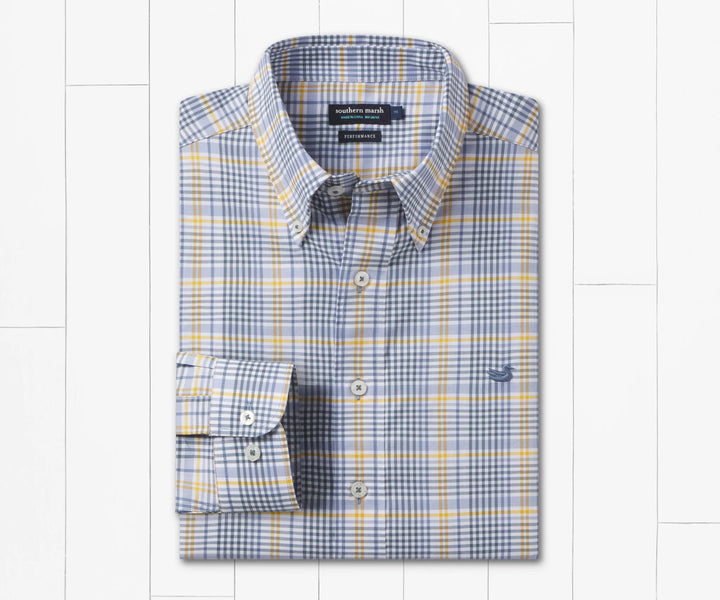 Shores Windowpane Performance - Blue/Khaki