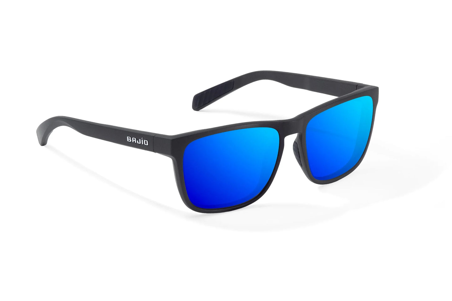 Calda Black Matte with Blue Mirror Glass Lenses