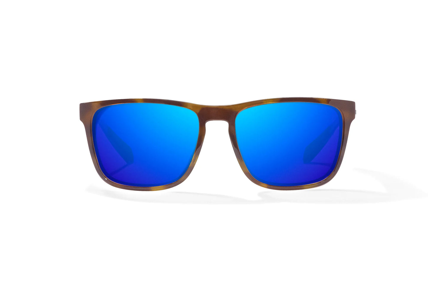 Calda Brown Tortoise with Blue Mirror Glass Lenses