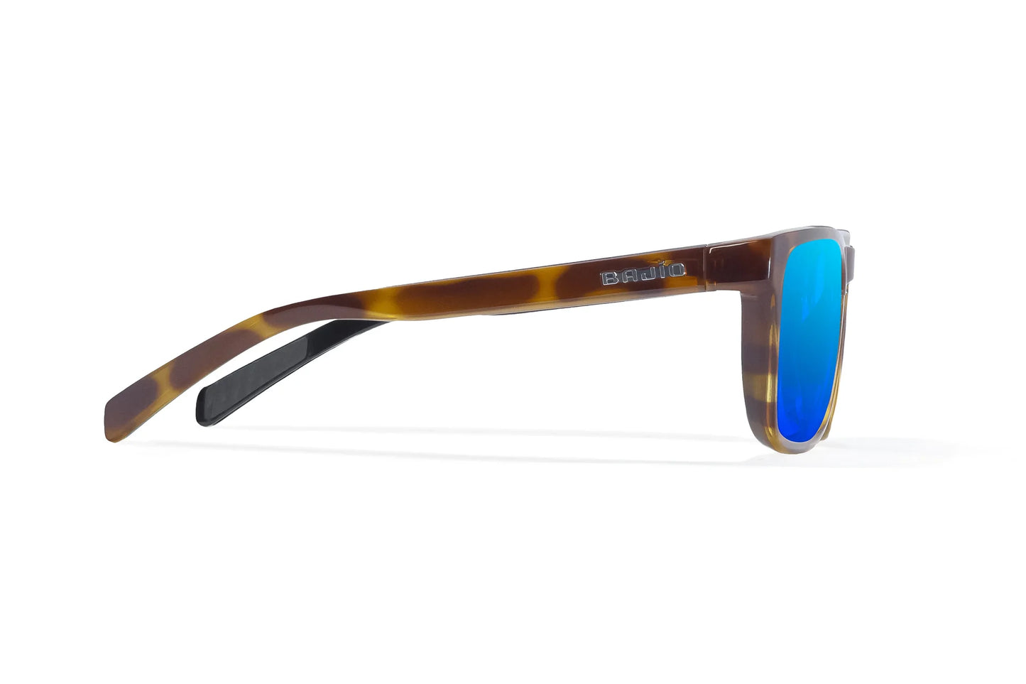 Calda Brown Tortoise with Blue Mirror Glass Lenses