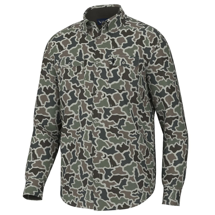 LB Camo Button Up - Dog & Moon Camo
