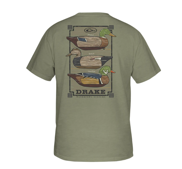 Vintage Decoy Stack Tee - Sage Light Heather