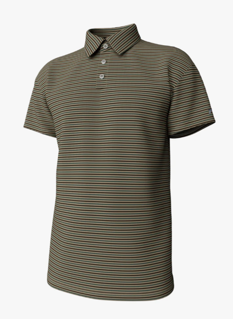 Humphrey Performance Stripe Polo - Gunstock