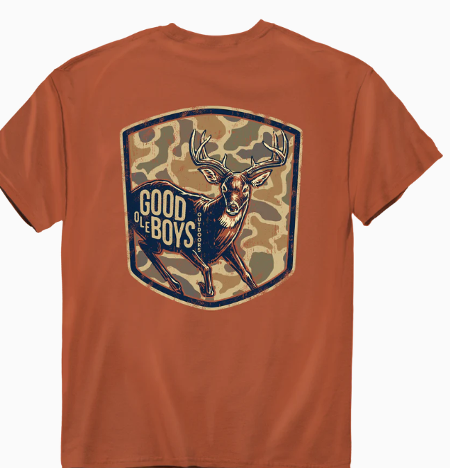 White Tail Camo Tee - Terracotta
