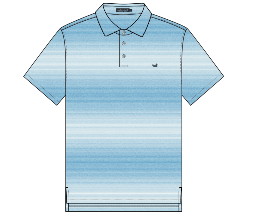 Amagansett Relaxed Polo - Stripe - French Blue