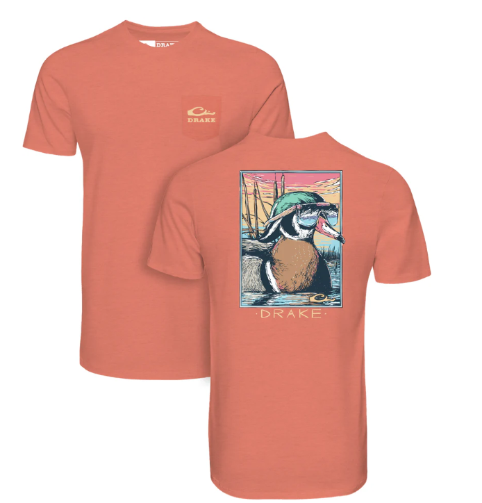 Pop Art Wood Duck Sunglasses T SS - Peach Echo Light Heather