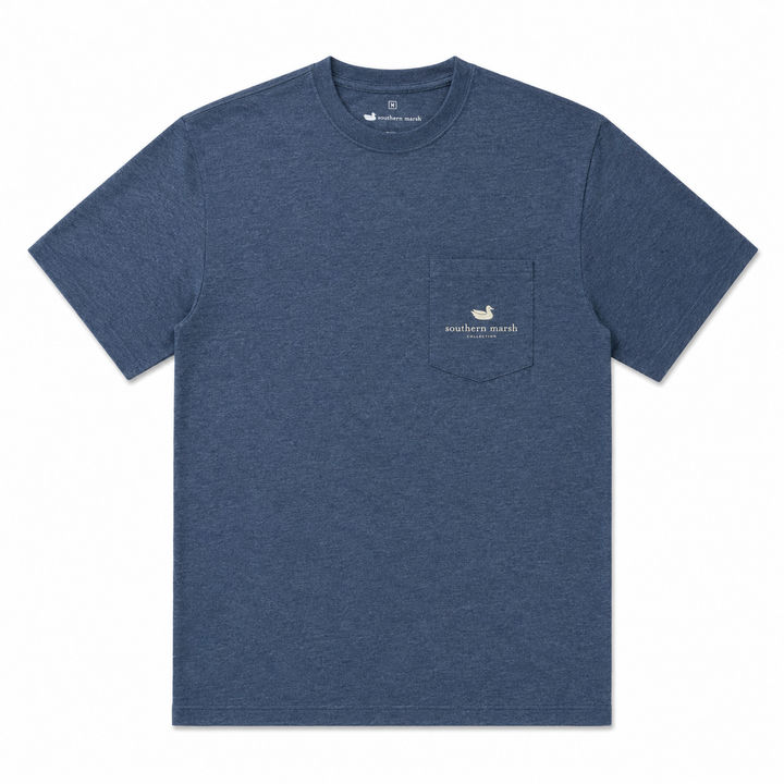 SEAWASH™ Tee - Vintage Duck Decoy - In Position - Washed Navy
